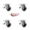 Service Caster 4 Inch Glass Filled Nylon Caster Set with Roller Bearings and Total Lock Brakes SCC-TTL30S420-GFNR-4 - alternate 6